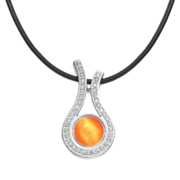 KP063 - CZ Swirl Kameleon Pendant