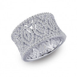 Pave Glam Wide Pave Ring - Lafonn 7R015CLP