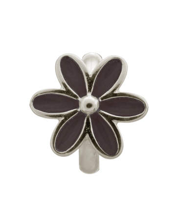 Black Enamel Flower - Endless Jewelry Sterling Silver Charm 41155-4