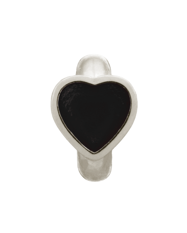 Black Enamel Heart - Endless Jewelry Sterling Silver Charm 41200-2