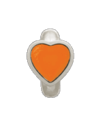 Coral Enamel Heart - Endless Jewelry Sterling Silver Charm 41200-4