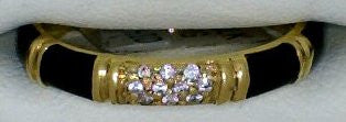 Diamond Pave Black Enamel Hidalgo Ring - 18KY Gold