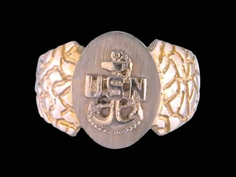 14kt Chief Insignia Nugget Ring