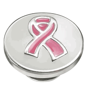 KJP116 - Pink Ribbon White Enamel JewelPop