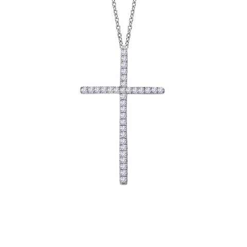 Medium Classic Cross Necklace - Lafonn P0073CLP18