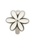 White Enamel Flower - Endless Jewelry Sterling Silver Charm 41155-1