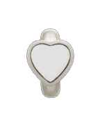 White Enamel Heart - Endless Jewelry Sterling Silver Charm 41200-1